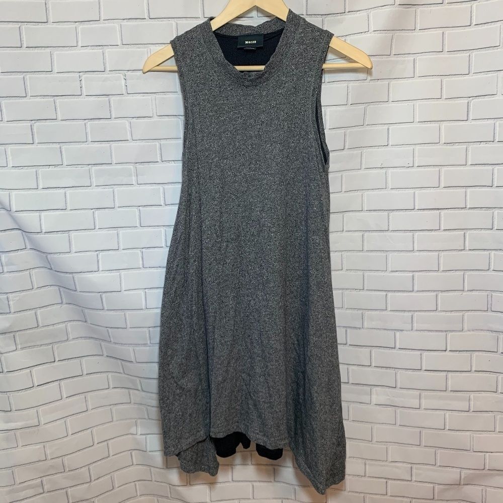 Anthropologie Maeve Heather‎ Gray mock neck Swing Dress Sz S